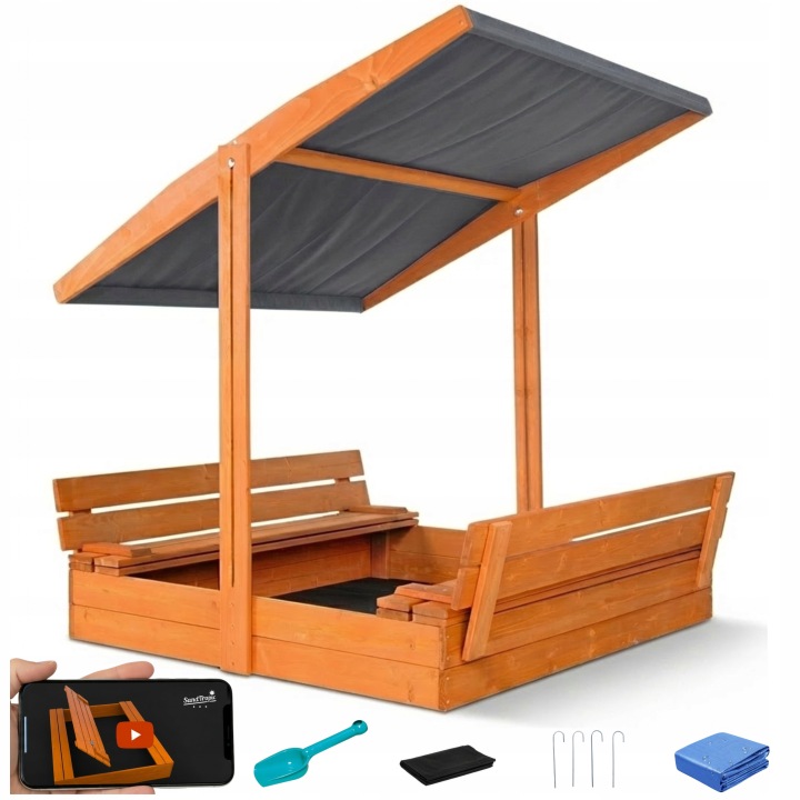 Piaskownica z daszkiem