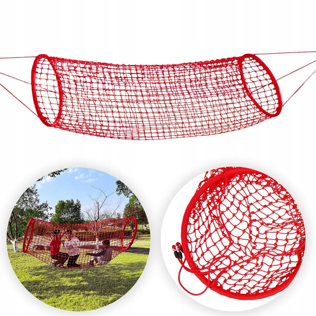 Wiszący tunel linowy