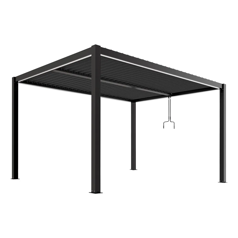Pawilon ogrodowy LUXE LED antracyt - 4x3 m