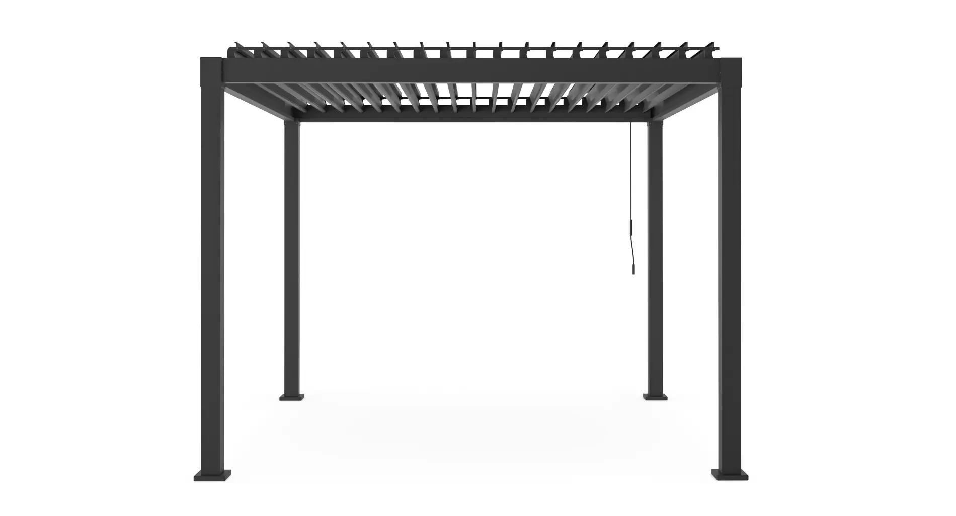 Bolzano Gusto - pawilon ogrodowy 3×3m antracytowa stal